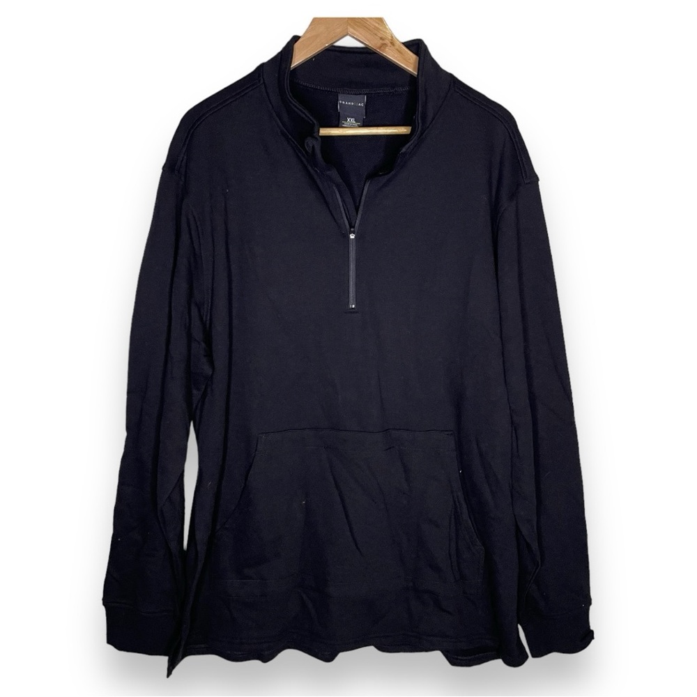 Grand AC Men’s Black 1/4 Zip Pullover Sweatshirt XXL